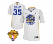 Men's Adidas Golden State Warriors #35 Kevin Durant Swingman White Alternate 2017 The Finals Patch NBA Jersey