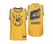 Men's Adidas Golden State Warriors #40 Harrison Barnes Swingman Gold Throwback The City NBA Jersey