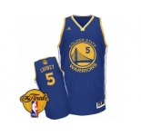 Men's Adidas Golden State Warriors #5 Kevon Looney Swingman Royal Blue Road 2017 The Finals Patch NBA Jersey