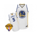 Men's Adidas Golden State Warriors #5 Kevon Looney Swingman White Home 2017 The Finals Patch NBA Jersey
