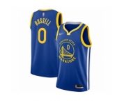Men's Golden State Warriors #0 D'Angelo Russell Authentic Royal Finished Basketball Jersey - Icon Edition