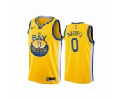 Men's Golden State Warriors #0 D'Angelo Russell Swingman Gold Finished Basketball Jersey - Statement Edition