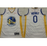 Men's Golden State Warriors #0 Gary Payton II White Association Edition Stitched Basketball Jersey