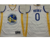 Men's Golden State Warriors #0 Gary Payton II White Association Edition Stitched Basketball Jersey
