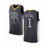 Men's Golden State Warriors #1 D'Angelo Russell Authentic Black Basketball Jersey - Statement Edition