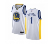Men's Golden State Warriors #1 D'Angelo Russell Authentic White Basketball Jersey - Association Edition