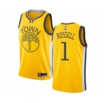 Men's Golden State Warriors #1 D'Angelo Russell Yellow Swingman Jersey - Earned Edition