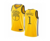 Men's Golden State Warriors #1 D'Angelo Russell Yellow Swingman Jersey - Earned Edition
