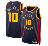 Men's Golden State Warriors #10 Jimmy Bulter III Navy 2025 City Edition Stitched Basketball Jersey
