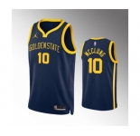 Men's Golden State Warriors #10 Mac McClung Navy Statement Edition Stitched Jersey