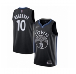 Men's Golden State Warriors #10 Tim Hardaway Swingman Black Basketball Jersey 2019-20 City Edition