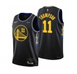 Men's Golden State Warriors #11 Klay Thompson 75th Anniversary Black Stitched Basketball Jersey