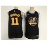 Men's Golden State Warriors #11 Klay Thompson Black City Player Jersey