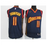 Men's Golden State Warriors #11 Klay Thompson Nike Navy Swingman Player Jersey