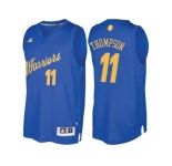 Men's Golden State Warriors #11 Klay Thompson Royal 2016 Christmas Day NBA Swingman Jersey