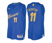 Men's Golden State Warriors #11 Klay Thompson Royal 2016 Christmas Day NBA Swingman Jersey