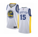 Men's Golden State Warriors #15 Willie Cauley-Stein Authentic White Basketball Jersey - Association Edition
