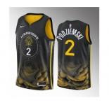 Men's Golden State Warriors #2 Brandin Podziemski Black 2023 Draft City Edition Swingman Stitched Basketball Jersey