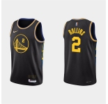 Men's Golden State Warriors #2 Ryan Rollins 2022 Black Stitched Basketball Jersey