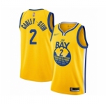 Men's Golden State Warriors #2 Willie Cauley-Stein Authentic Gold Finished Basketball Jersey - Statement Edition