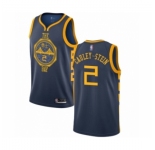 Men's Golden State Warriors #2 Willie Cauley-Stein Authentic Navy Blue Basketball Jersey - City Edition