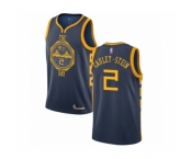 Men's Golden State Warriors #2 Willie Cauley-Stein Authentic Navy Blue Basketball Jersey - City Edition