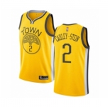 Men's Golden State Warriors #2 Willie Cauley-Stein Yellow Swingman Jersey - Earned Edition