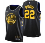 Men's Golden State Warriors #22 Andrew Wiggins 2021-22 City Edition Black 75th Anniversary Stitched Basketball Jersey