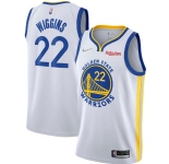 Men's Golden State Warriors #22 Andrew Wiggins 2022 White 75th Anniversary Stitched Jersey