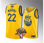 Men's Golden State Warriors #22 Andrew Wiggins 2022 Yellow NBA Finals Stitched Jersey