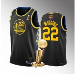 Men's Golden State Warriors #22 Andrew Wiggins Black 2022 NBA Finals Champions Stitched Jersey