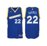 Men's Golden State Warriors #22 Matt Barnes adidas Royal Swingman Crossover Jersey