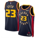 Men's Golden State Warriors #23 Draymond Green Navy 2024-25 City Edition Stitched Basketball Jersey