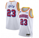 Men's Golden State Warriors #23 Draymond Green White 2024-25 Classic Edition Stitched Basketball Jersey