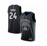 Men's Golden State Warriors #24 Rick Barry Swingman Black Basketball Jersey 2019-20 City Edition