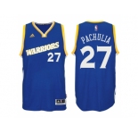 Men's Golden State Warriors #27 Zaza Pachulia 2016-17 Crossover Alternate Blue New Swingman Jersey