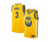 Men's Golden State Warriors #3 Jordan Poole Authentic Gold Finished Basketball Jersey - Statement Edition