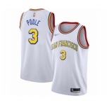 Men's Golden State Warriors #3 Jordan Poole Swingman White Hardwood Classics Basketball Jersey - San Francisco Classic Edition