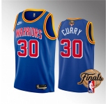 Men's Golden State Warriors #30 Stephen Curry 2022 Royal NBA Finals Stitched Jersey