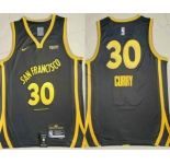 Men's Golden State Warriors #30 Stephen Curry Back 2023 City Edition Swingman Sponsor Stitched Jersey