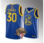 Men's Golden State Warriors #30 Stephen Curry Royal 2022 Finals Stitched Basketball Jersey