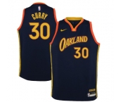 Men's Golden State Warriors #30 Stephen Curry Swingman Dark blue Basketball Jersey 2020-2021  City Edition