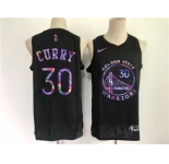 Men's Golden State Warriors #30 Stephen Curry Swingman Rainbow edition Basketball Jersey