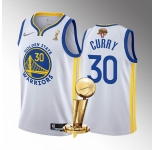 Men's Golden State Warriors #30 Stephen Curry White 2022 NBA Finals Champions Stitched Jersey