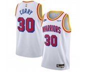 Men's Golden State Warriors #30 Stephen Curry White 2024-25 Classic Edition Swingman Stitched Basketball Jersey