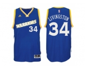 Men's Golden State Warriors #34 Shaun Livingston 2016-17 Crossover Alternate Blue New Swingman Jersey
