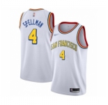 Men's Golden State Warriors #4 Omari Spellman Authentic White Hardwood Classics Basketball Jersey - San Francisco Classic Edition
