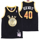Men's Golden State Warriors #40 E-40 Black NBA Remix Jersey - Sick Wid It