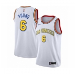 Men's Golden State Warriors #6 Nick Young Swingman White Hardwood Classics Basketball Jersey - San Francisco Classic Edition