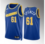 Men's Golden State Warriors #61 Pat Spencer Blue Classic Edition Stitched Basketball Jersey